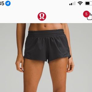 Barely worn Lululemon Hotty Hot Low-rise Lined Short 2.5